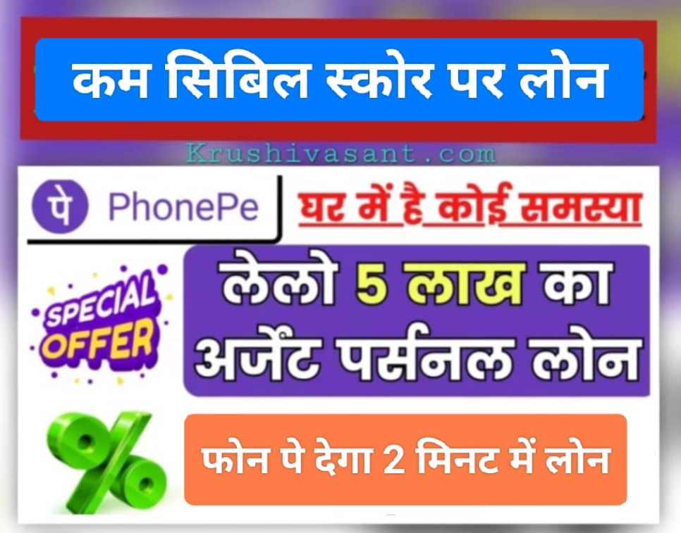 phonepe instant loan 2024 कम सिबिल स्कोर पर लोन, फोन पे देगा 2 मिनट में लोन