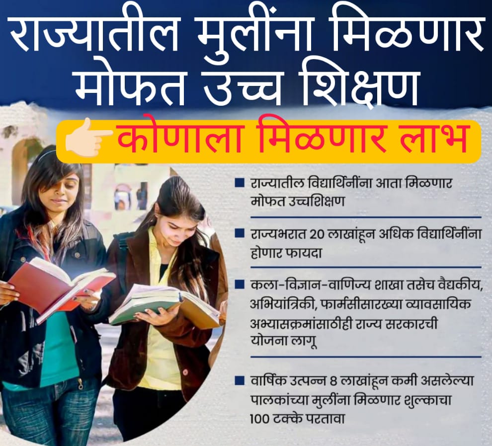 Government schemes for girls राज्यातील मुलींना मिळणार मोफत उच्च शिक्षण, उद्याच्या अर्थसंकल्पात होणार मोठी घोषणा